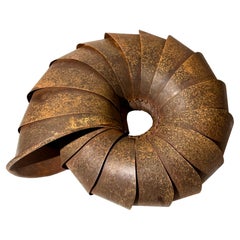 Sandra Osip Abstract Steel Spiral Garden Sculpture 20th Century Cranbrook Artist