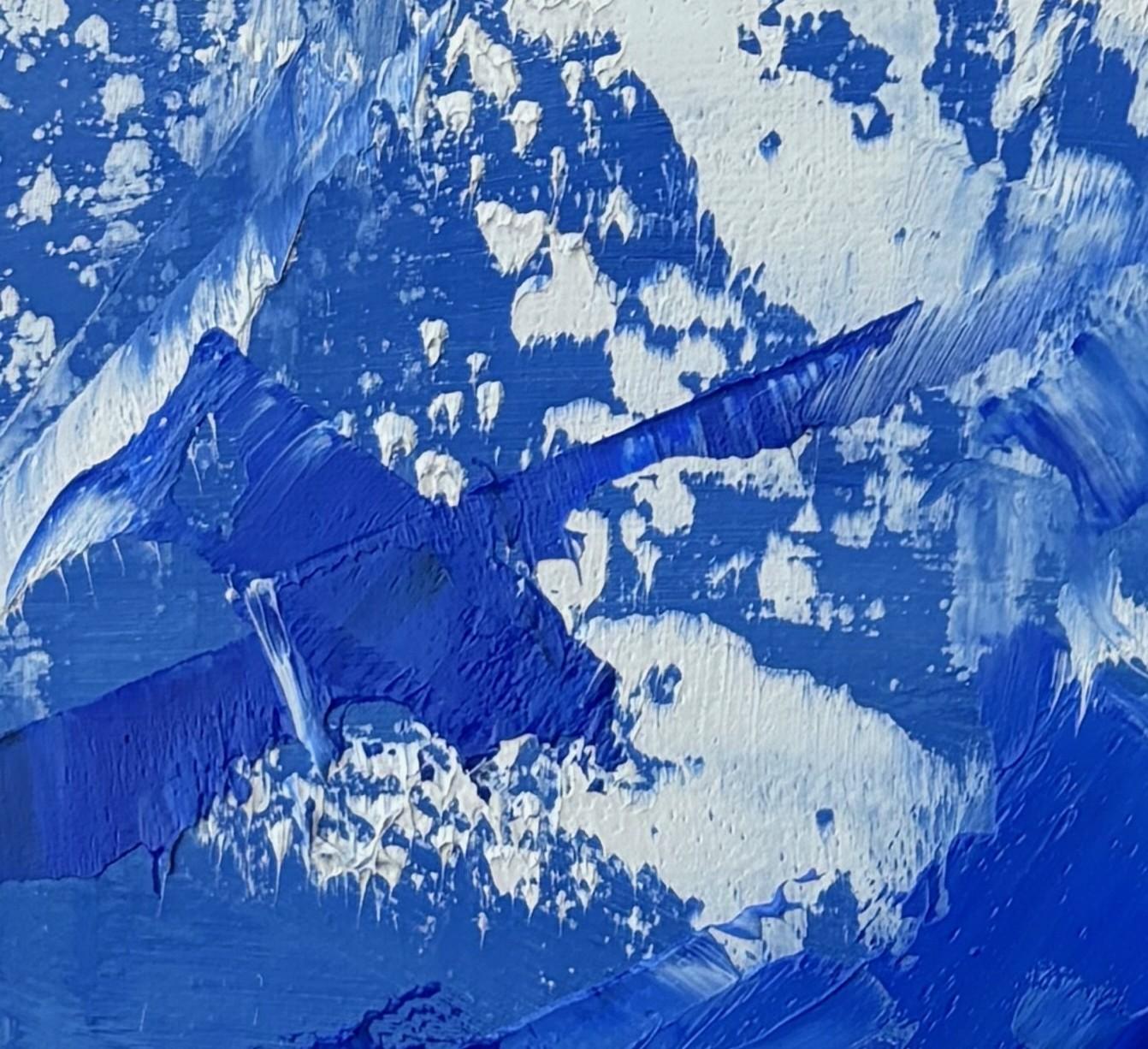 « Blue Mountains » de Sandra Pratt, peinture à l'huile originale de paysage de montagne 1