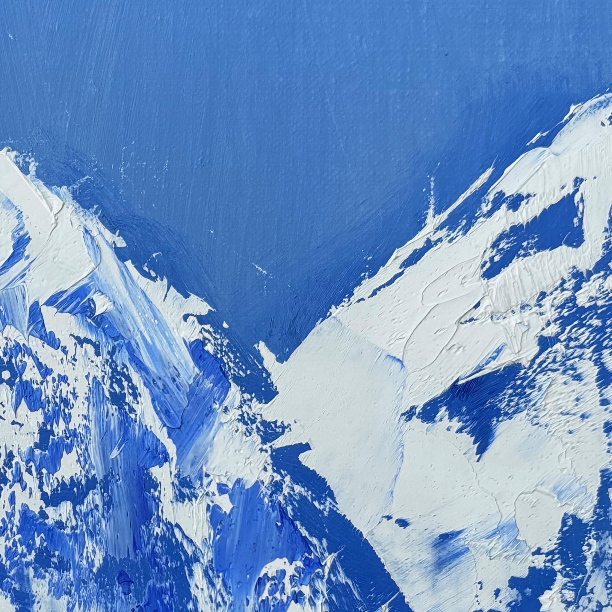 « Blue Mountains » de Sandra Pratt, peinture à l'huile originale de paysage de montagne 3