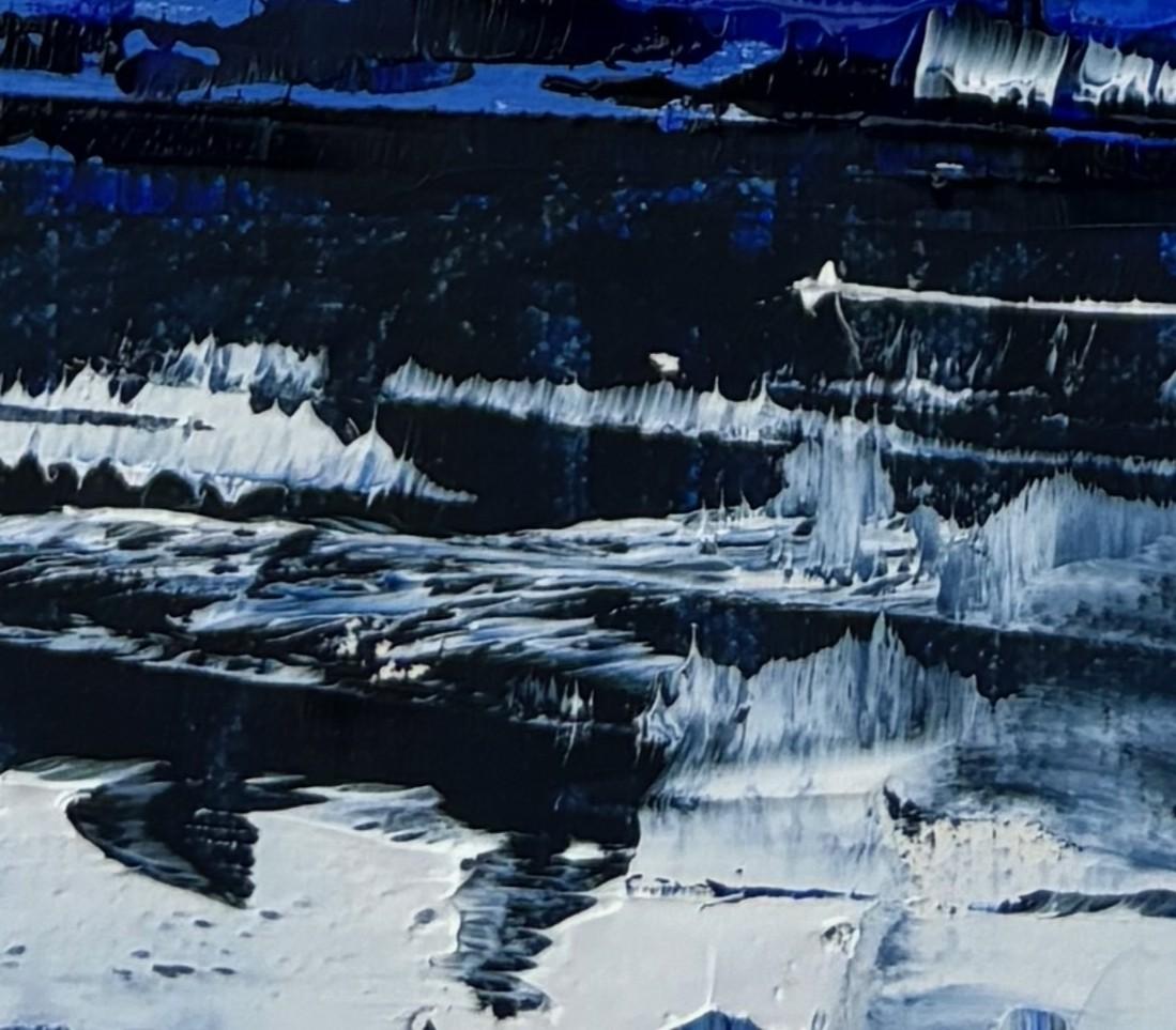 « Blue Mountains » de Sandra Pratt, peinture à l'huile originale de paysage de montagne 5