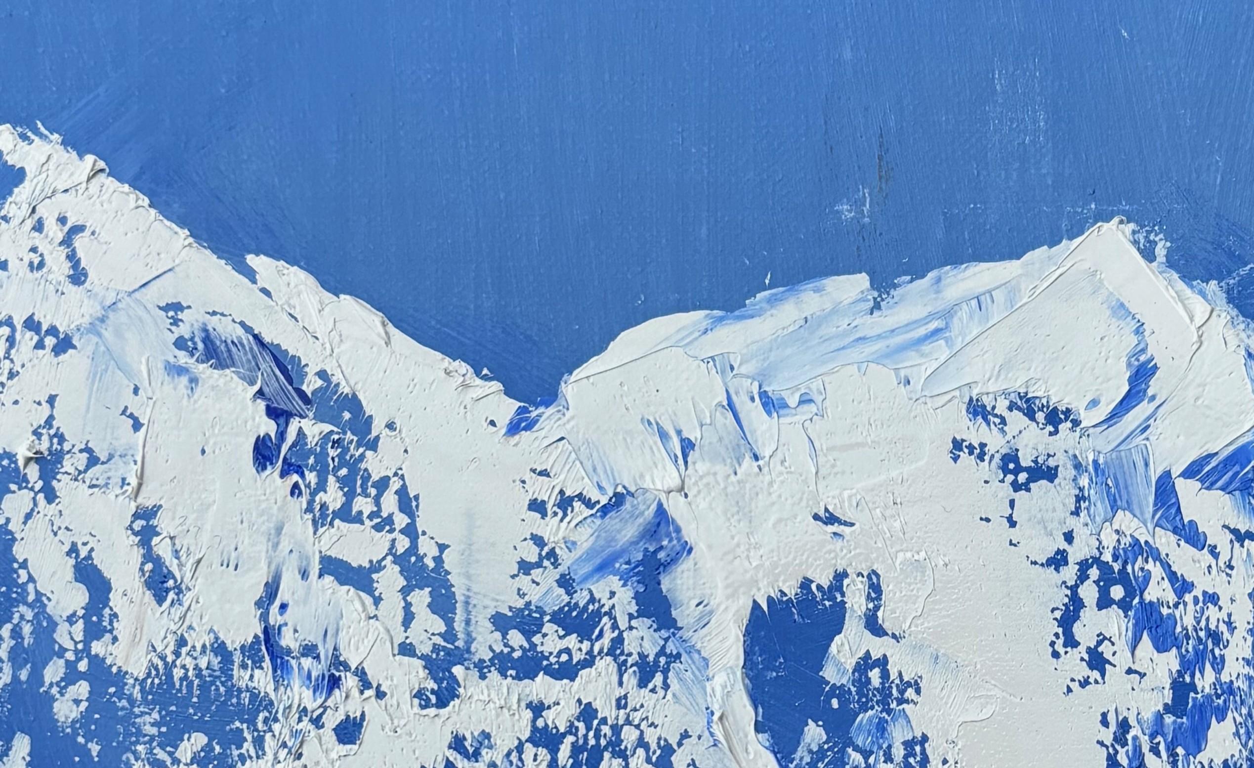 « Blue Mountains » de Sandra Pratt, peinture à l'huile originale de paysage de montagne 6
