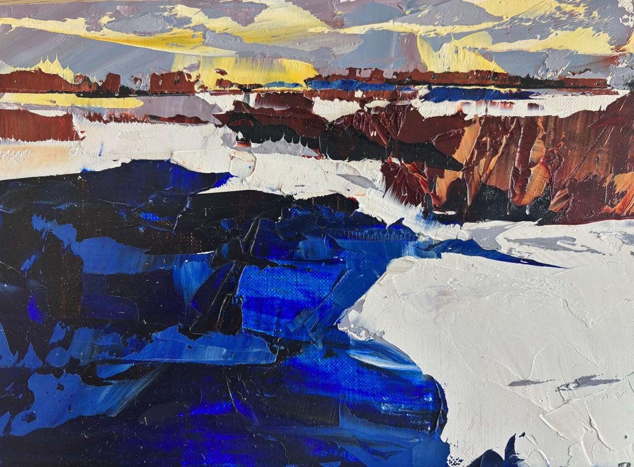 Sandra Pratt Landscape Painting - "Earth and Sky" (2025), Original Impasto Landscape Oil Painting