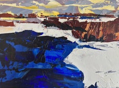 "Earth and Sky" (2025), Original Impasto Landscape Oil Painting