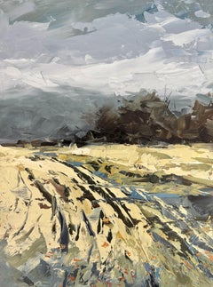 "Fin del camino" (2024) de Sandra Pratt, pintura al óleo original de paisaje