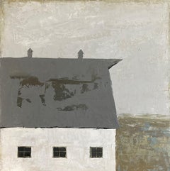 "Grey Barn" (2024) By Sandra Pratt, Landscape Oil Painting