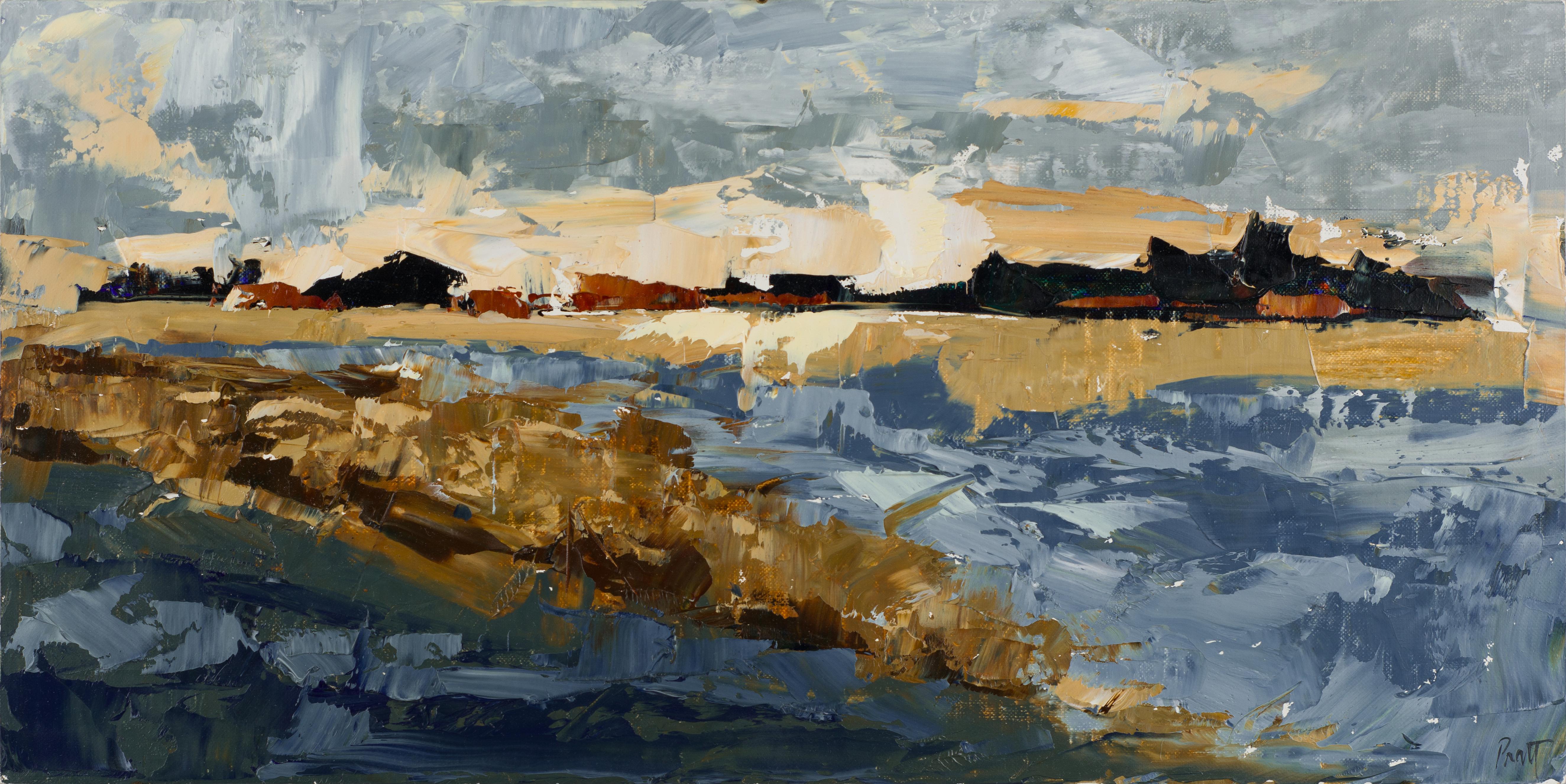 "Tempesta imminente" di Sandra Pratt, Pittura a olio, Paesaggio astratto