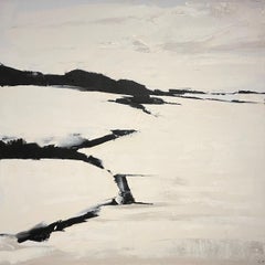 "Intersections" (2025), Original Minimalist Impasto Landscape, Oil Painting