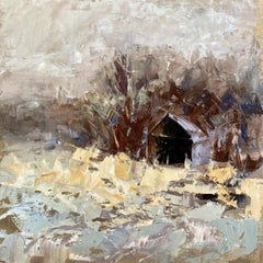 "Landscape Barn, " Oil painting