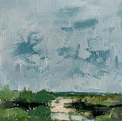 "Last Light" (2024) di Sandra Pratt, pittura ad olio originale di paesaggio