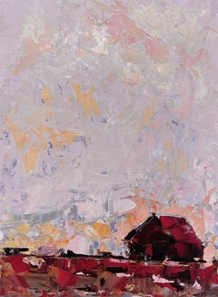 "Morning Sky" By Sandra Pratt (2024), Original Midwestern Landscape Oil Painting