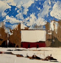 "Mountain Scene" (2024) By Sandra Pratt, Original Oil Painting of Landscape