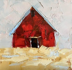 "Red Barn II", Oil painting