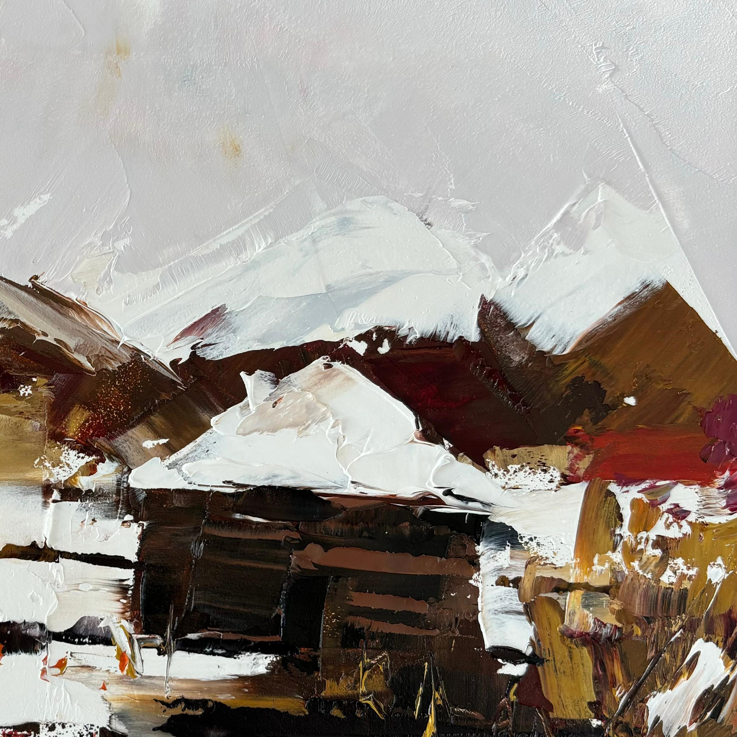 This exquisite oil on panel, titled 