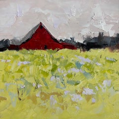 "Summer's Warmth" (2025), original, paysage du Midwest, peinture à l'huile