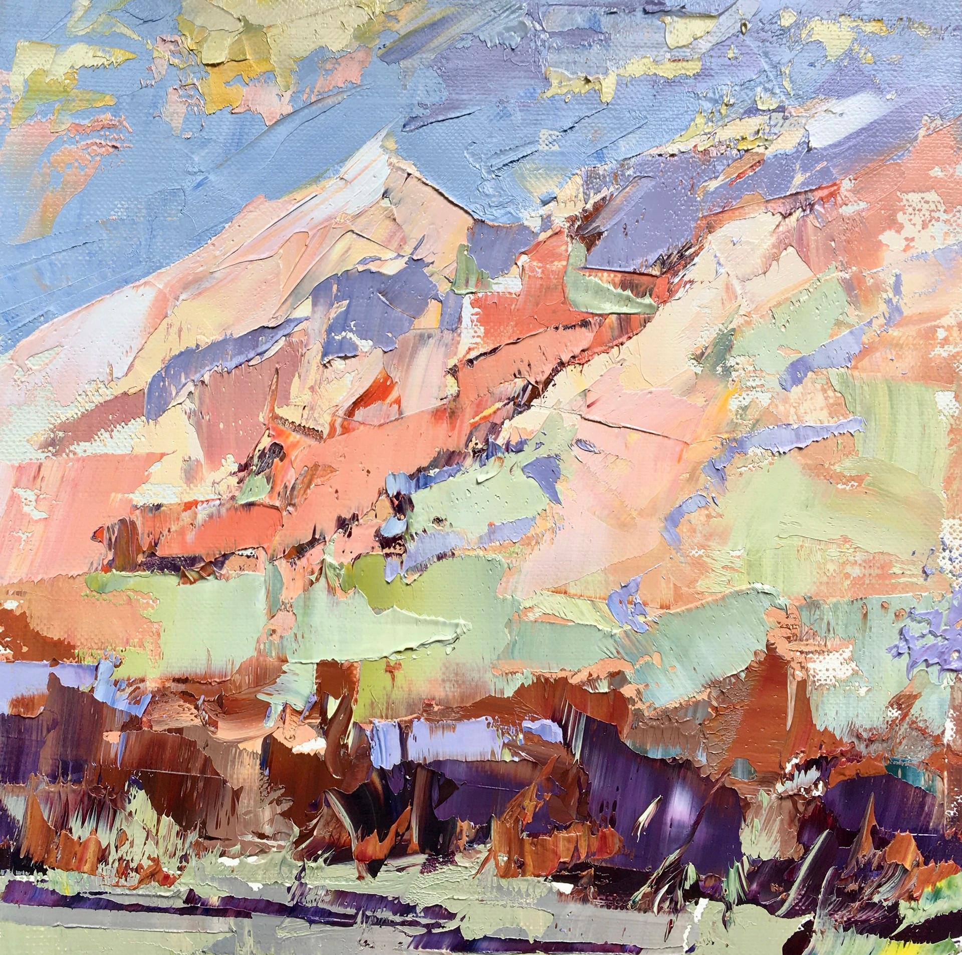 Sandra Pratt Landscape Painting - Sunset Mountain