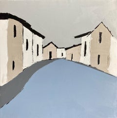 "Village Alley II" By Sandra Pratt (2023), Original Cityscape Oil Painting