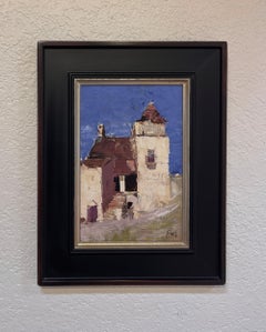 "French Village" By Sandra Pratt, Original Cityscape Oil Painting