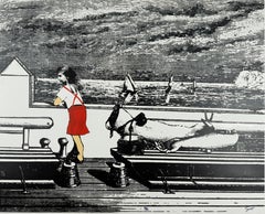 "Sighting III" 2005 Signed Original Silkscreen on Canvas Cuban Art Print Lted Ed