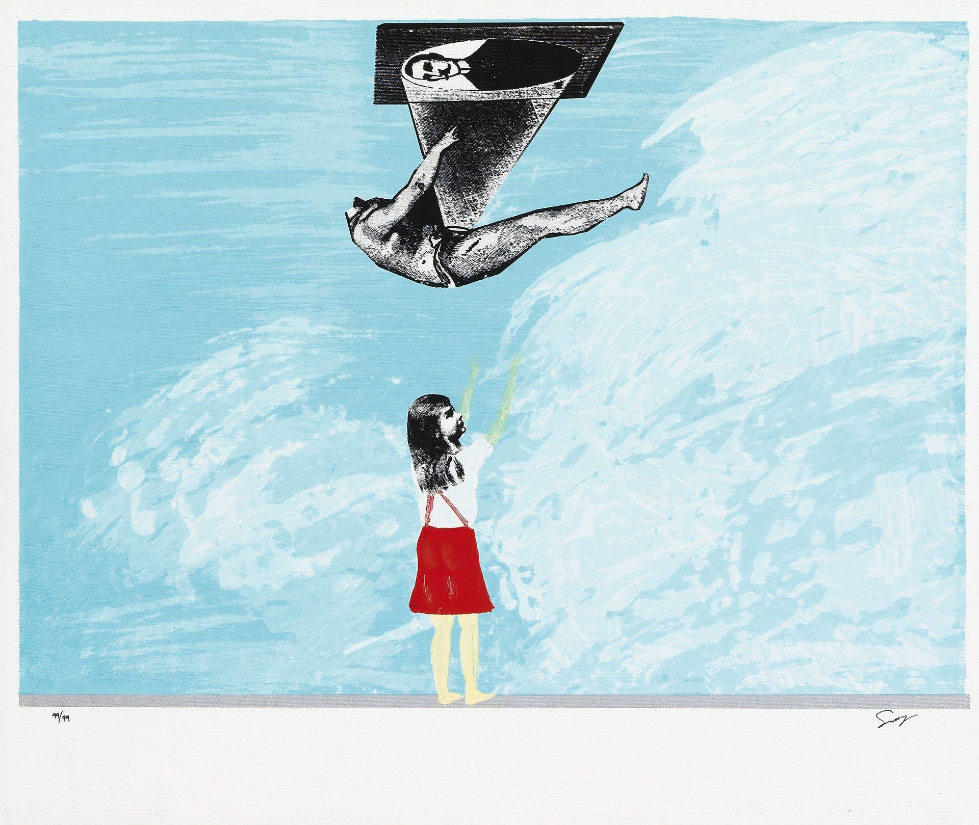 Sandra Ramos (Cuba, 1969)
'Avistamiento I', 2005
silkscreen, collage on canvas
22.9 x 27.2 in. (58 x 69 cm.)
Edition of 99
Unframed
ID: RAM1508-001-106
Hand-signed by author