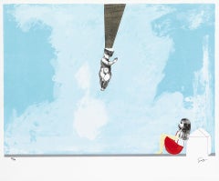 "Sighting II" 2005 Signed Original Silkscreen on Canvas Cuban Art Print Lted Edi