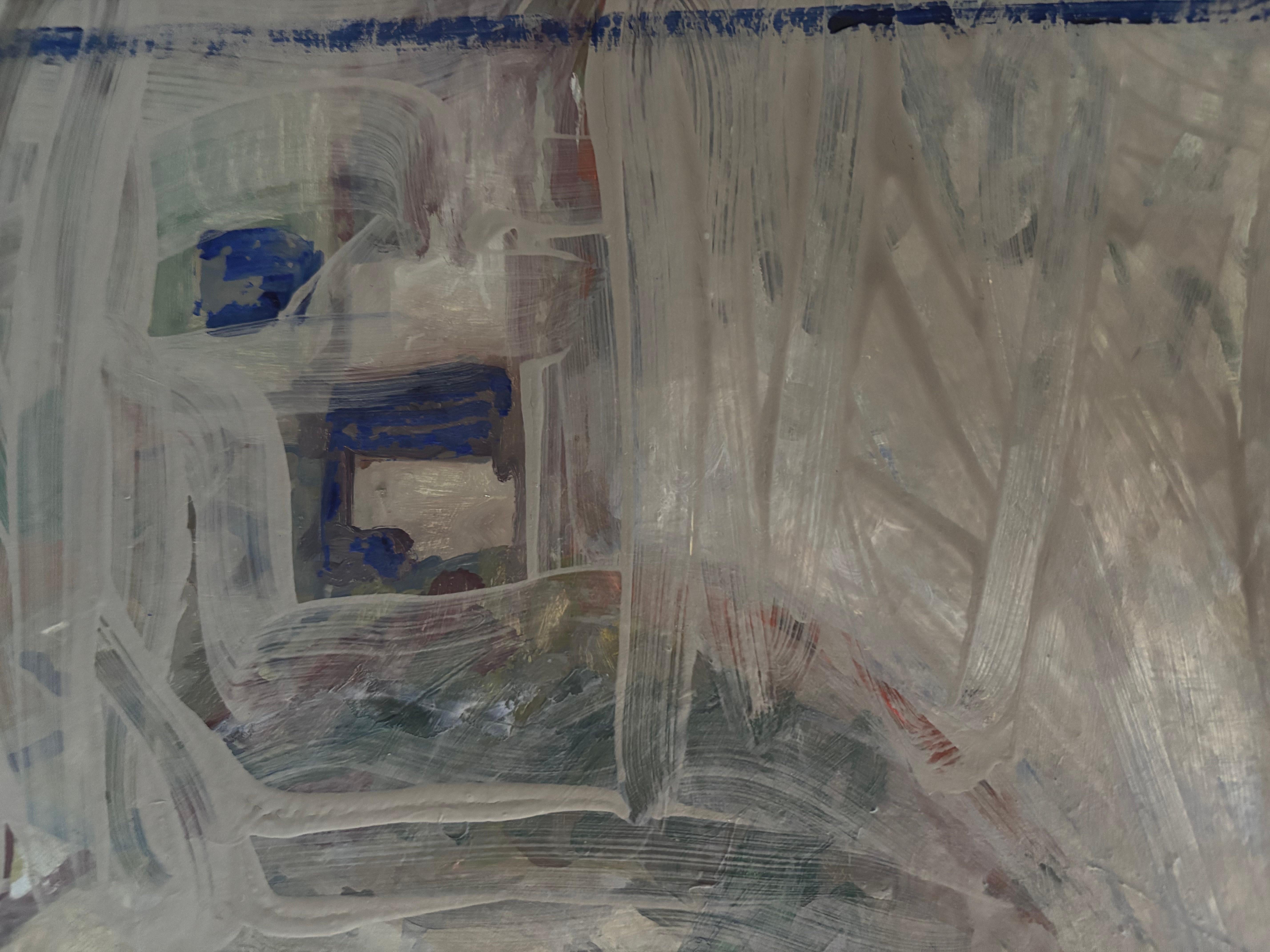 Double Blue Painting Signed For Sale 1