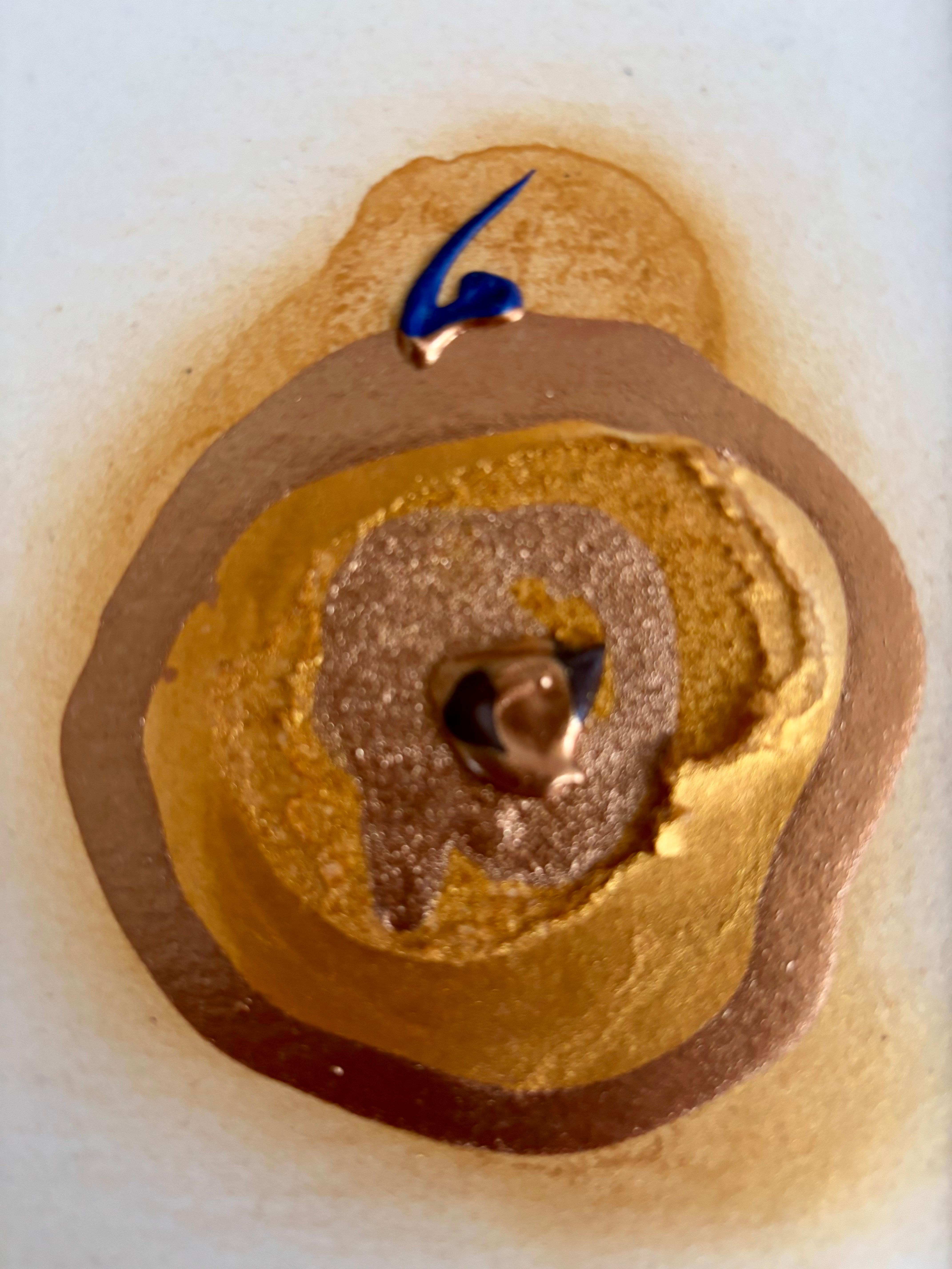 ORO e ORO, dipinto astratto, incorniciato, firmato in vendita 3