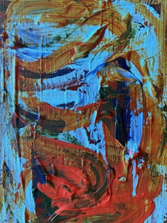 Misch-Masch Abstract Acrylic Painting, Signed, 21st Century, Framed