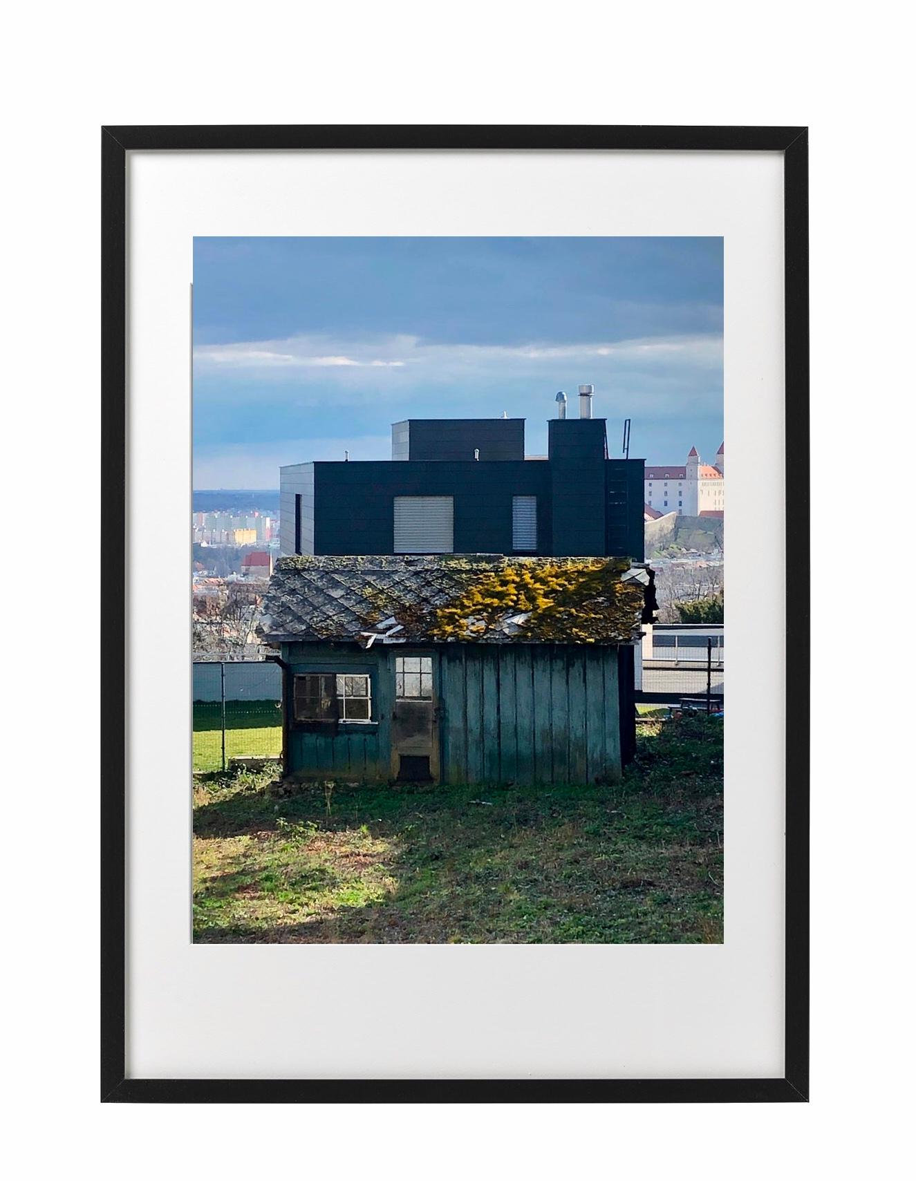 3 Houses Photography/Print Limited Edition, signed - Black Landscape Print by Sandra Salamonová