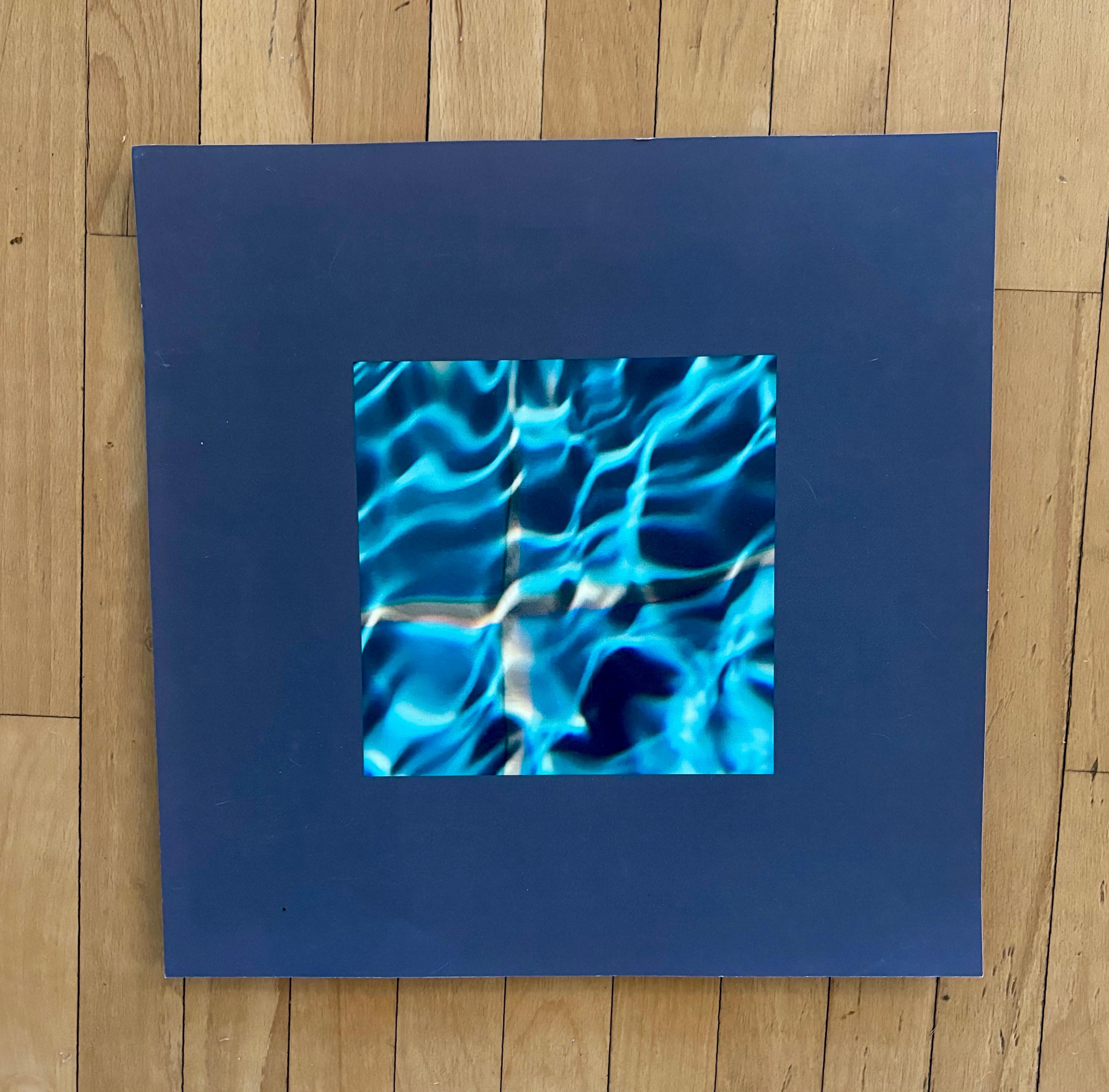 Gold in Grey Photography, Abstract Style, Signed, 30x30 cm Artwork