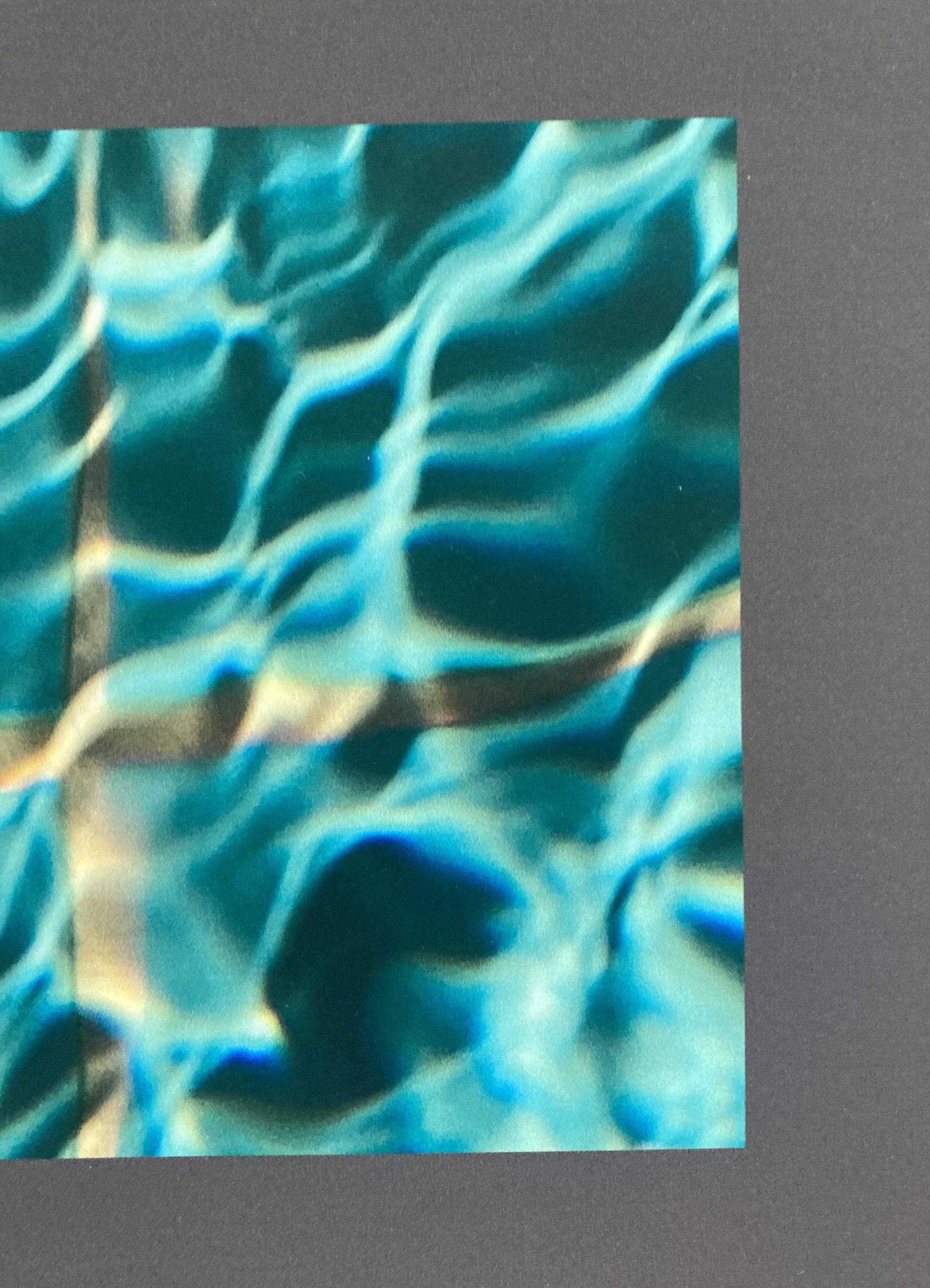 Gold in Grey, photography, signed and inspired by a pool and a hot summer day.
