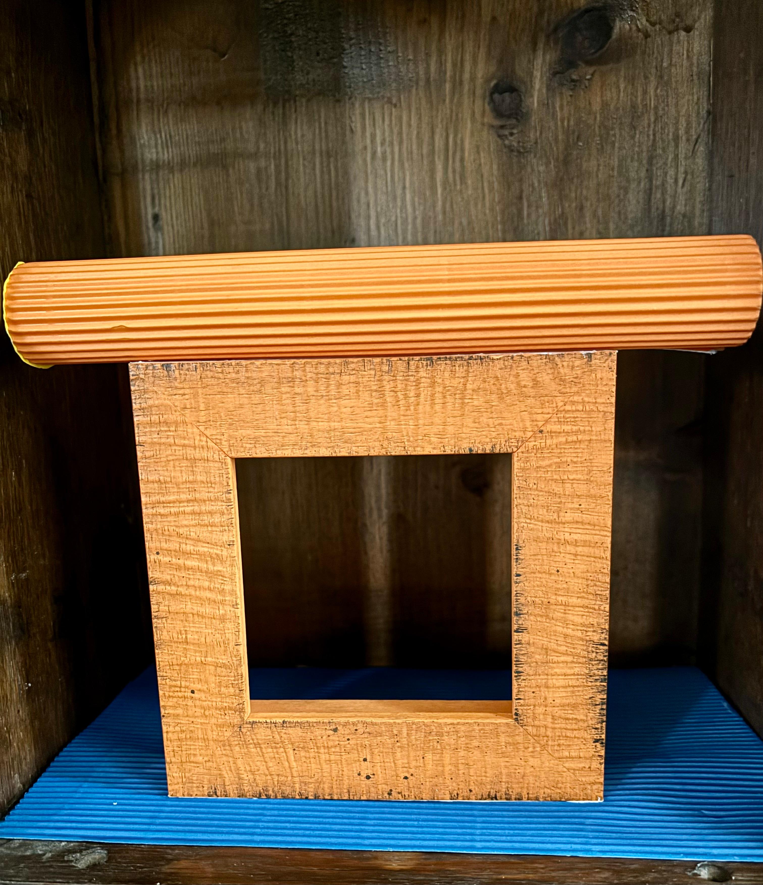 Gate wooden object signed - Sculpture by Sandra Salamonová