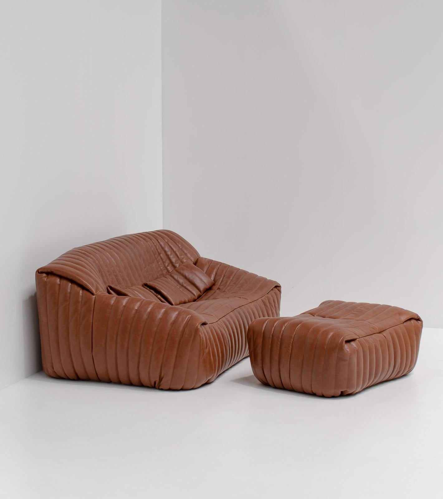 Late 20th Century 'Sandra' Sofa & Ottoman by Annie Hiéronimus for Cinna/Ligne Roset, France 1970s