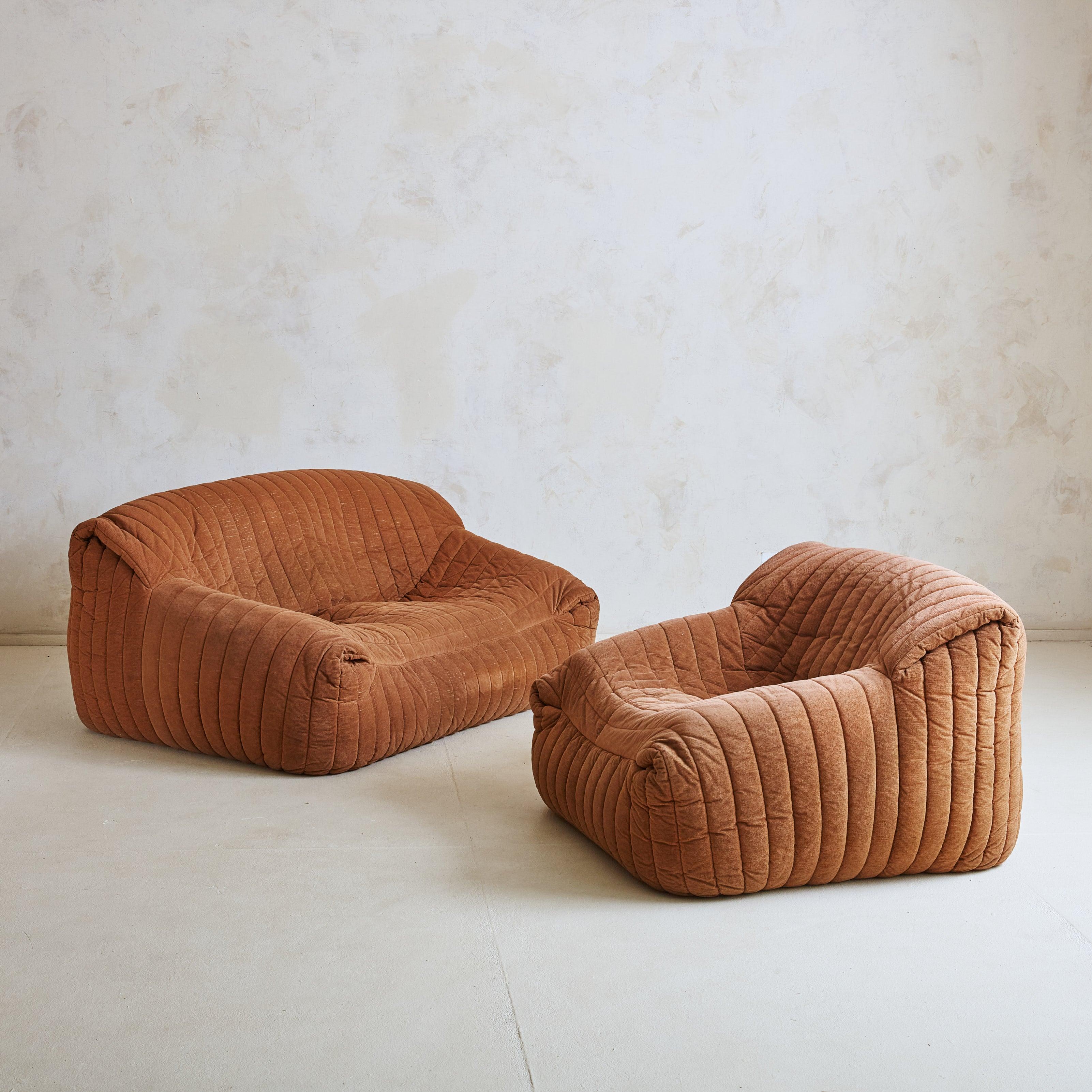 'Sandra' Zweisitziges Sofa von Annie Hiéronimus für Cinna (Ligne Roset), Frankreich 1970er Jahre im Zustand „Gut“ im Angebot in Chicago, IL