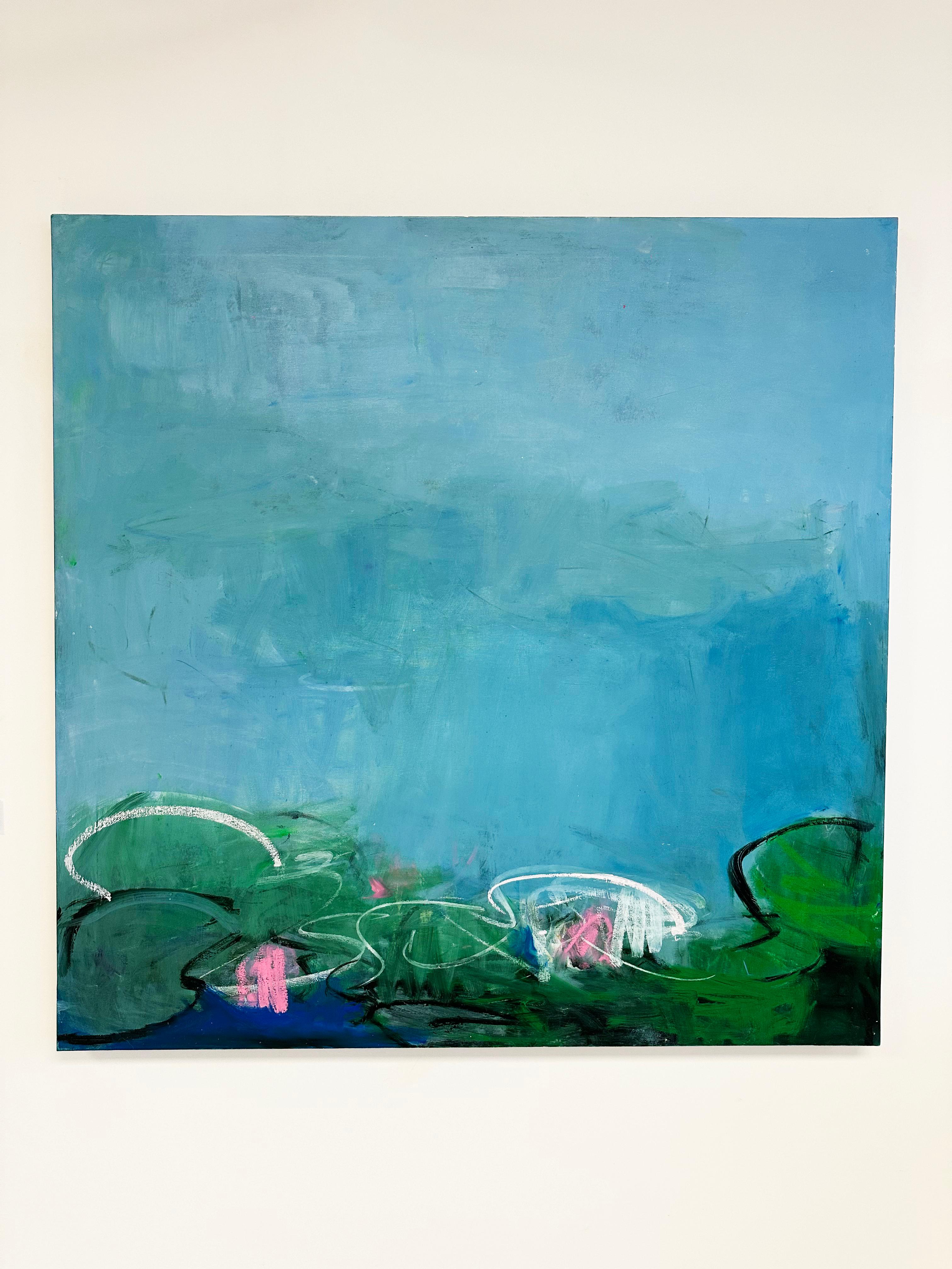 Öl- und Wachsgemälde der New Yorker Contemporary-Künstlerin Sandrine Kern 'Cannes' im Angebot 1