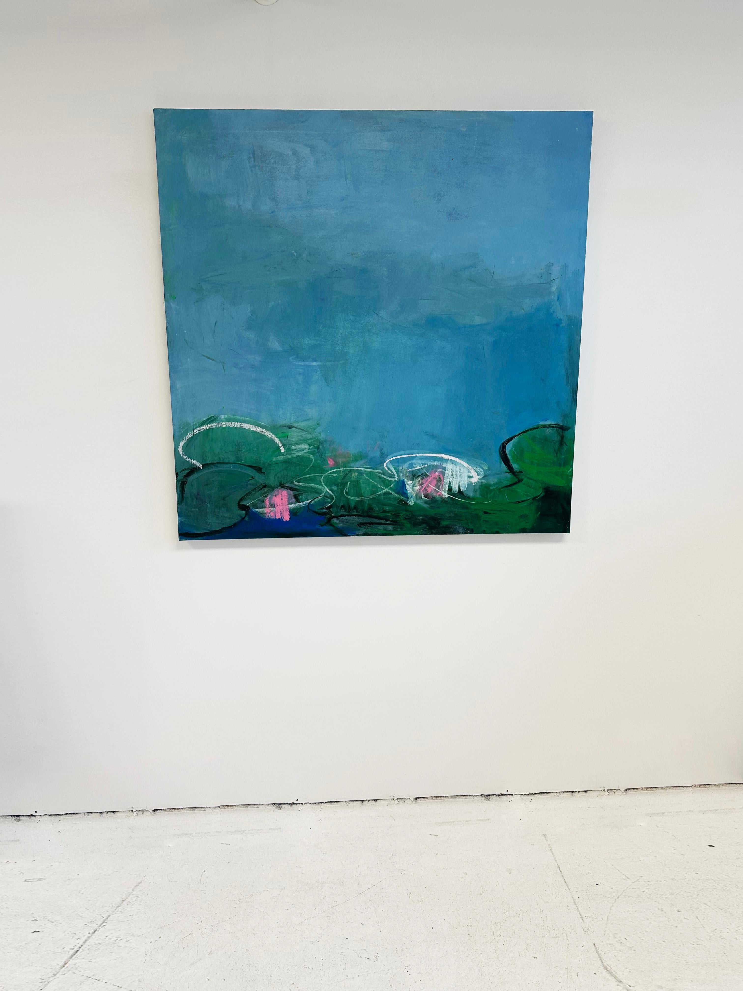 Öl- und Wachsgemälde der New Yorker Contemporary-Künstlerin Sandrine Kern 'Cannes' im Angebot 2