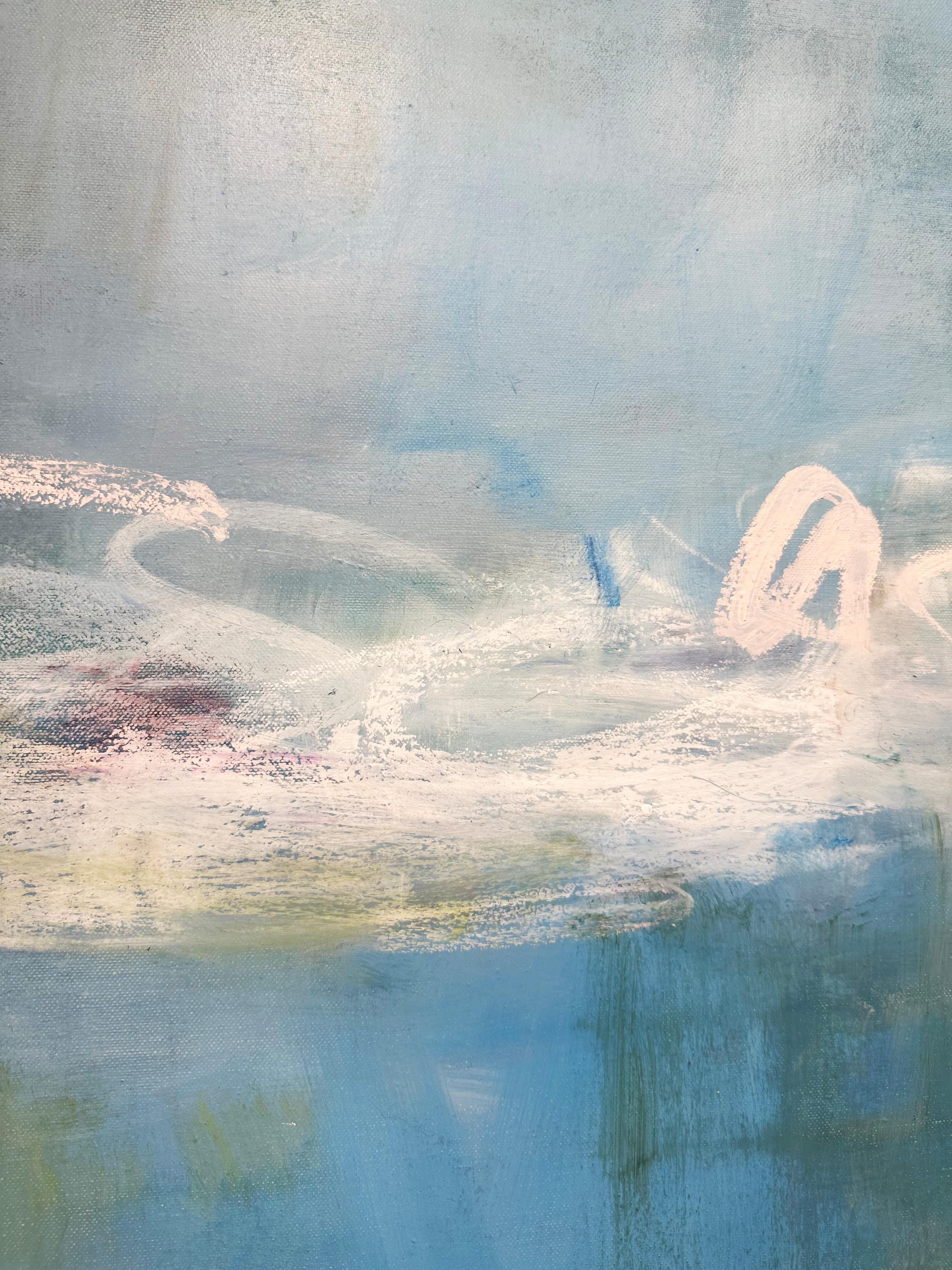 Öl- und Wachsgemälde der New Yorker Contemporary-Künstlerin Sandrine Kern 'Untitled 55' im Angebot 6