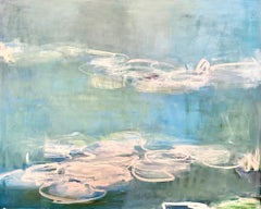 Quadro a olio e cera dell'artista contemporanea newyorkese Sandrine Kern "Senza titolo 55