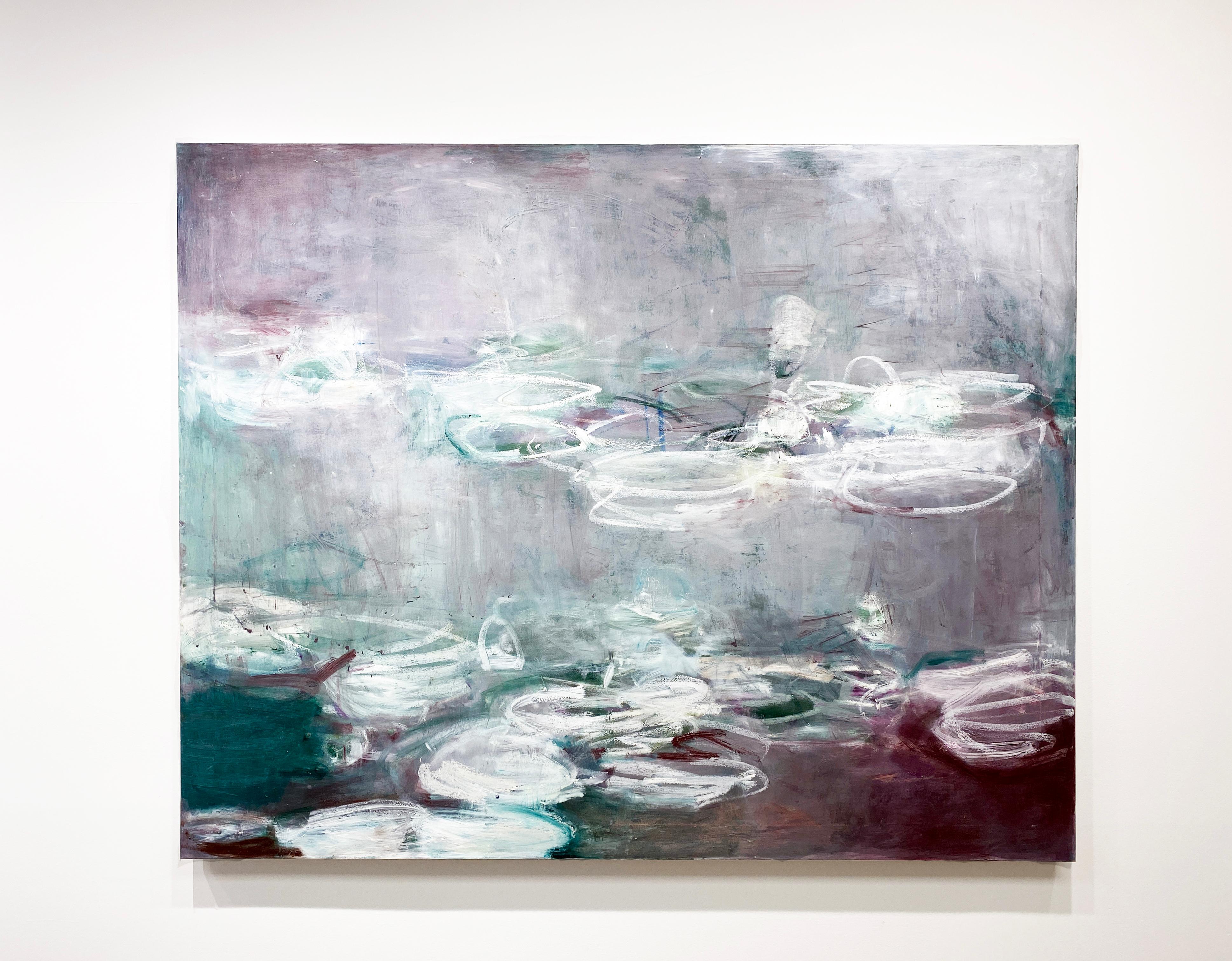 Peinture à l'huile impressionniste de l'artiste new-yorkaise Sandrine Kern « White Lilies » 1