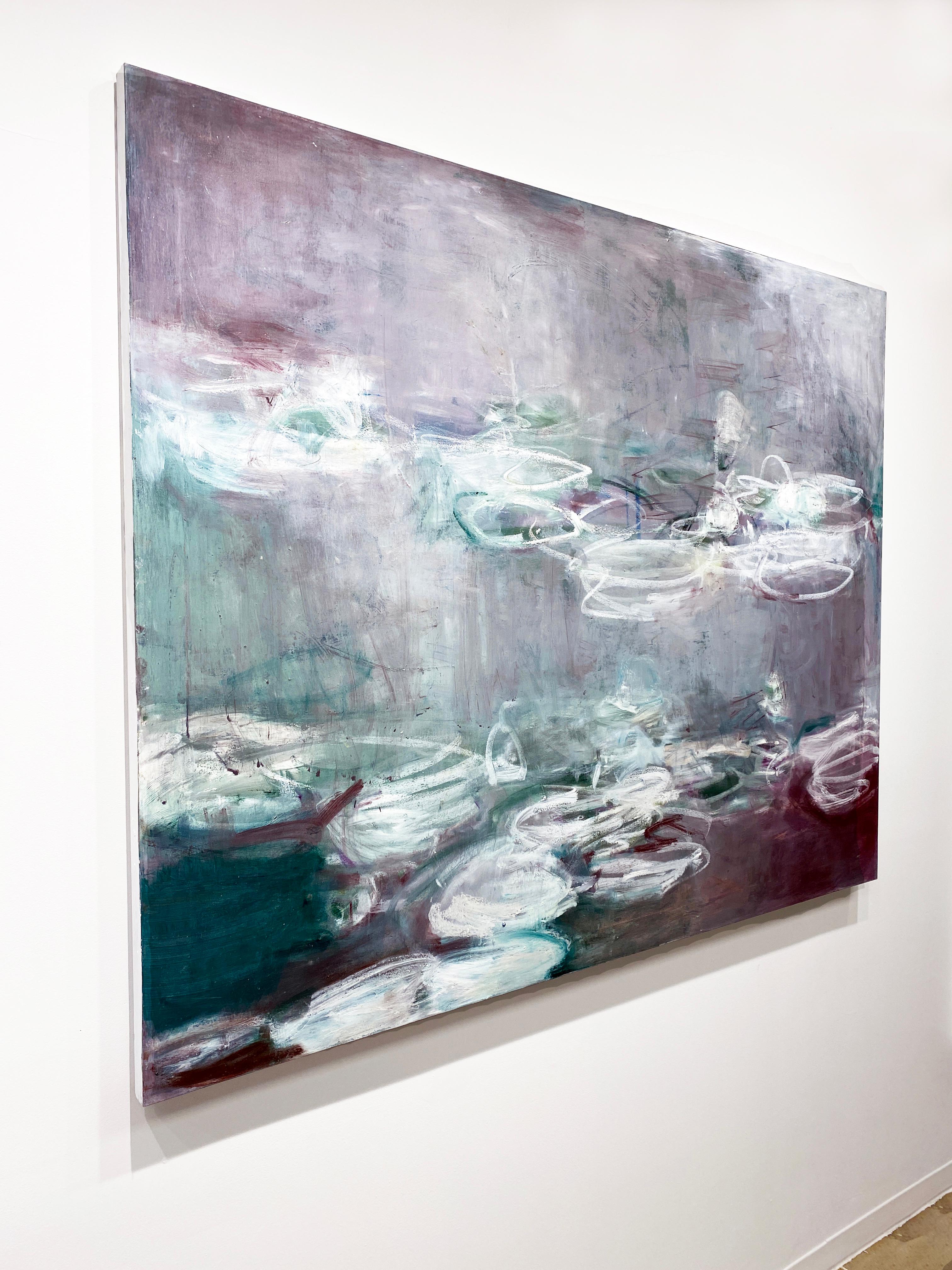 Peinture à l'huile impressionniste de l'artiste new-yorkaise Sandrine Kern « White Lilies » 2