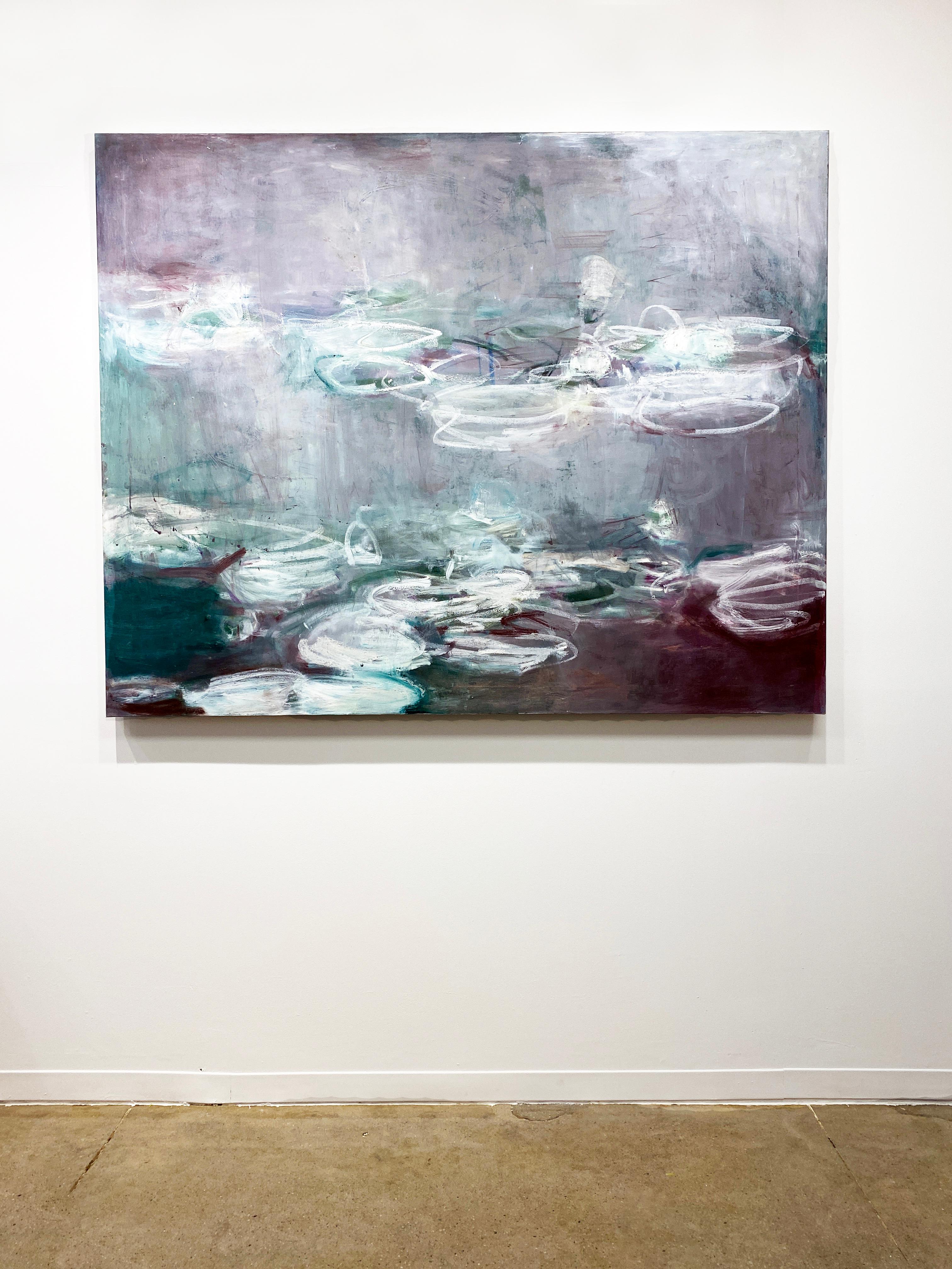 Peinture à l'huile impressionniste de l'artiste new-yorkaise Sandrine Kern « White Lilies » 3