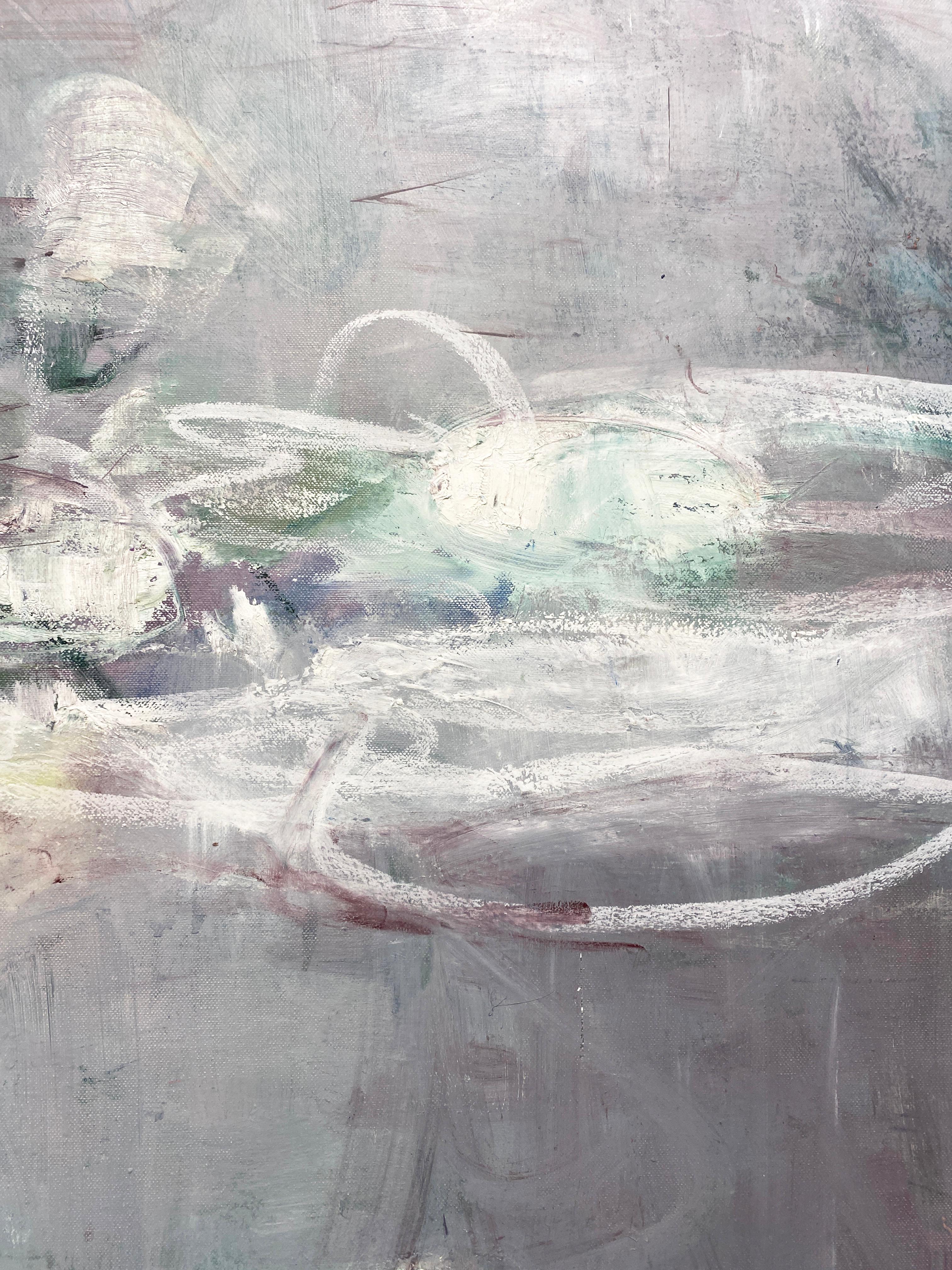 Peinture à l'huile impressionniste de l'artiste new-yorkaise Sandrine Kern « White Lilies » 5