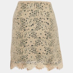 Sandro Jupe longueur genou en dentelle beige L