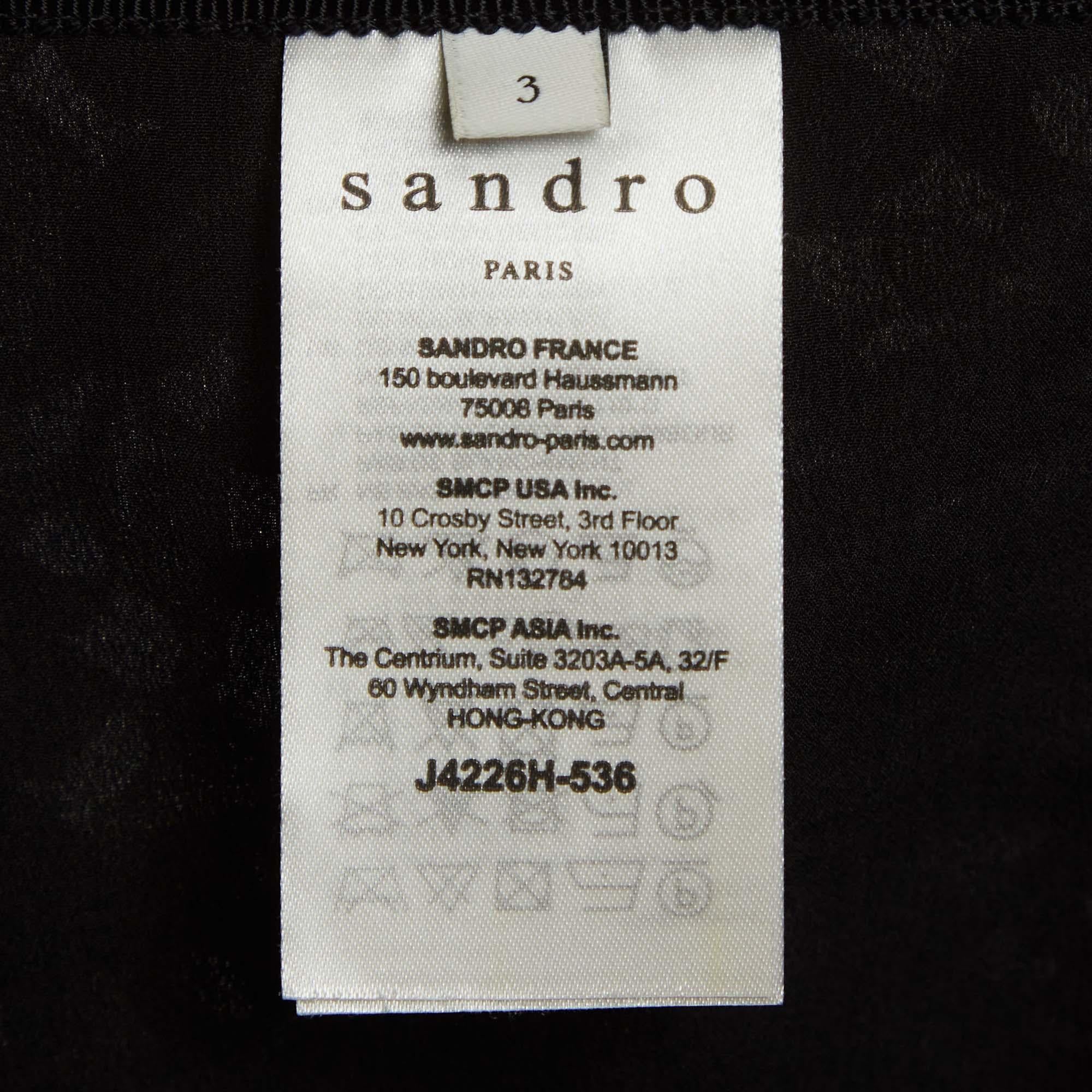 Sandro Beige Lace Knee Length Skirt L For Sale 1