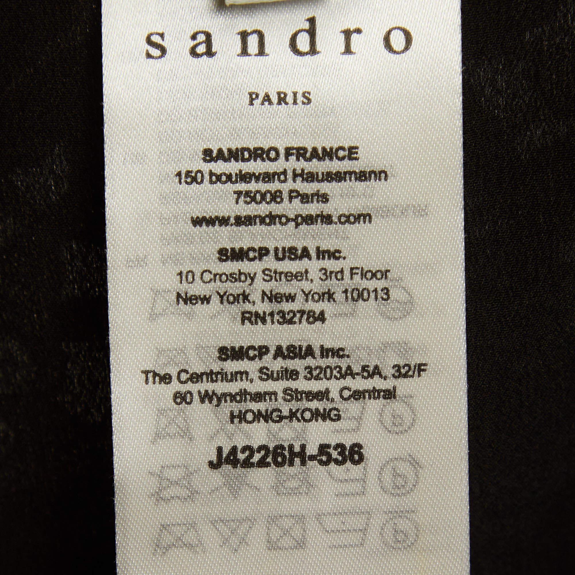 Sandro Beige Lace Knee Length Skirt L For Sale 2