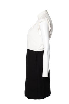 Sandro, black and white pencil dress