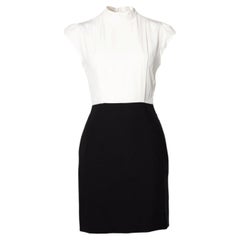 Sandro, black and white pencil dress