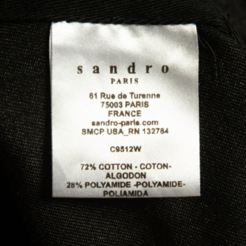Uomo Sandro Giacche con cappuccio in denim nero S in vendita