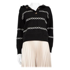 Sandro - Top in maglia con accenti ricamati di colore nero - taglia S