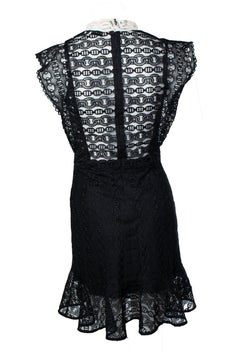 Sandro, black lace dress