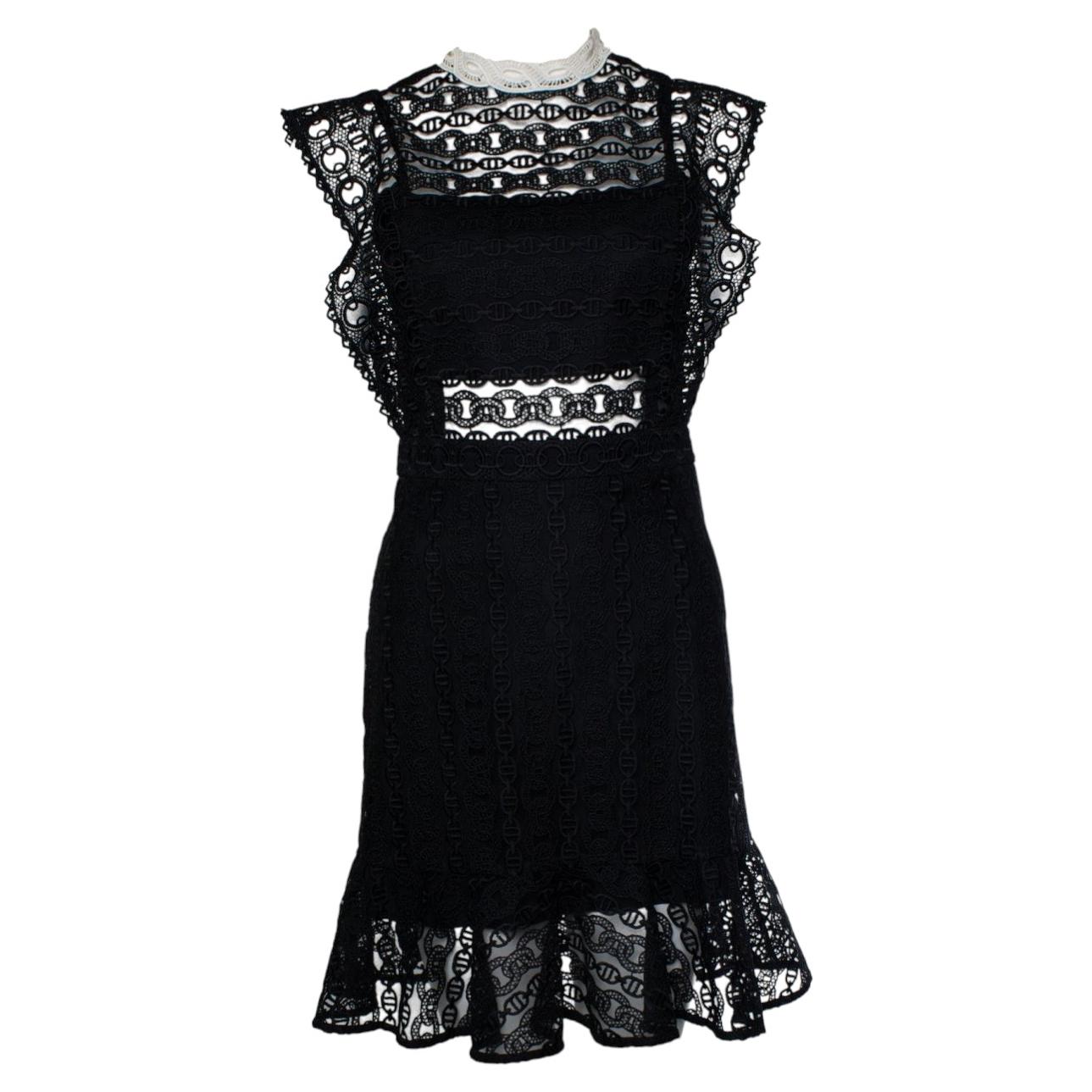 Sandro, black lace dress